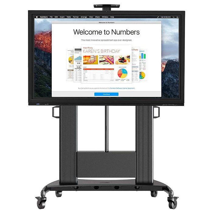 North Bayou TW100 Heavy Duty TV Cart (55" to 110") with Motorized Automatic Screen Lift TV Television Stand with AV Shelf for Large Flat Panel LCD LED TVs