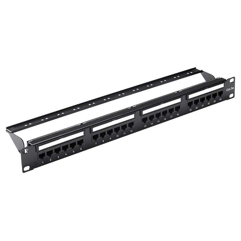 [CLEARANCE] Vention CAT5E RJ45 24-Port Keystone Patch Panel Wall Plate with Gold Plated Pins and Rustless Body for Network Maintenance | KFAB0