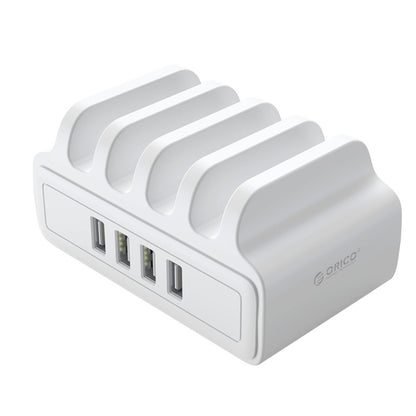 ORICO Multi-Dock USB Desktop Charging Station with Built-In Cooling Fan, Smart Power Recognition & Safety Protection for iPad, iPhone, Android Smartphones & Tablets | ORICO-DUK - Variations - 4-PORT USB