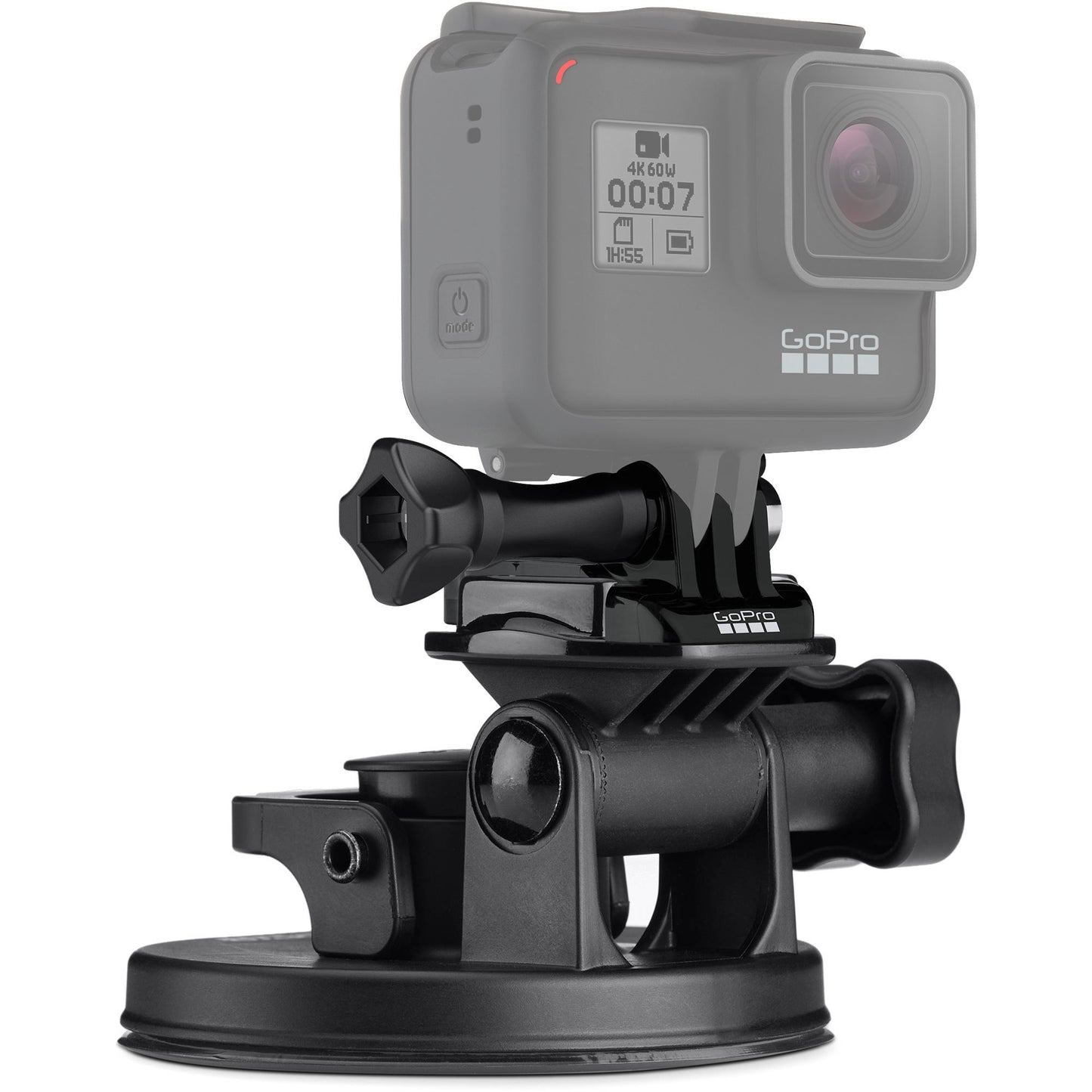 GoPro Suction Cup Mount with 3.4 Diameter, Standard and QR Quick Release Bases and Adjustable Arms for HERO 12 / 11 / 11 Mini / 10 / 9 and Legacy Action Cameras | AUCMT-302