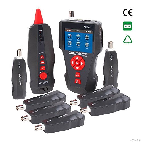 [CLEARANCE] Noyafa NF-8601W LAN Network Length Cable Tester LCD Phone Telephone Wire Tracker for PING / POE BNC RJ45 RJ11 Line Testing
