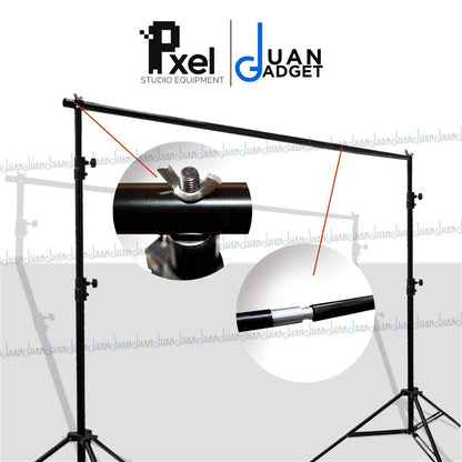 Pxel LS-BD2.8X3.6 Heavy Duty Backdrop Background Muslin Stand 2.8M x 3.6M or 9 x 12 Feet