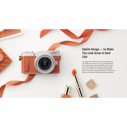 Panasonic DC-GF10KGA Lumix G with Lumix G X Vario 12-32mm Mirrorless Camera - GF10K Orange
