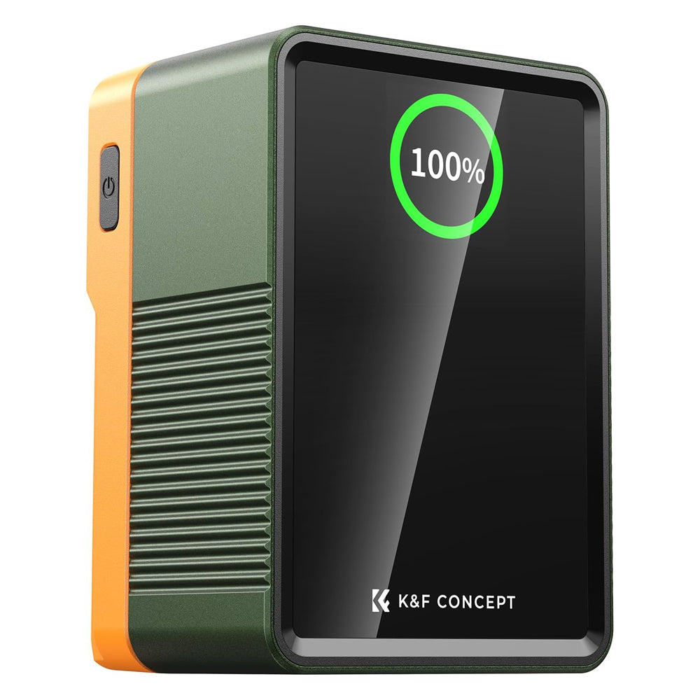 K&F Concept KF-V99 V-Mount Battery Mini / Pro / SE Series – 99Wh / 50Wh, 6700mAh / 3400mAh Capacity, USB-C PD Fast Charging, USB-A, BP, D-Tap & DC Ports for Cameras, Camcorders, Monitors, Studio Lights Photography & Videography