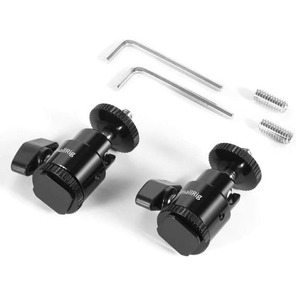 SmallRig 2059 Camera Hot Shoe Mount with Additiol 1/4"-20 Screw Ball Head Cold Shoe Adapter (2-Pack)