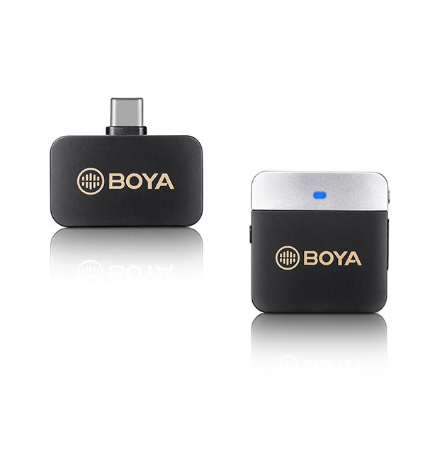 [CLEARANCE] BOYA BY-M1V Series 2.4GHz Dual-Channel Wireless Lavalier Microphone System (Plug & Play) Clip On Mic for Smartphone, Tablet, DSLR, Mirrorless, Camera, iPad, iPhone, Android & iOS Devices - USB Type C / Lightning / 3.5mm Audio Jackst