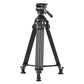 Ulanzi VideoFast Heavy-Duty Tripod with Fluid Head & Manfrotto Quick Release Plate - Carbon Fiber/Aluminum Legs, 360° Panning, +90°/-45° Tilting, 164cm Max Height, 25kg Load Capacity for Digital Cameras & Video Camcorders