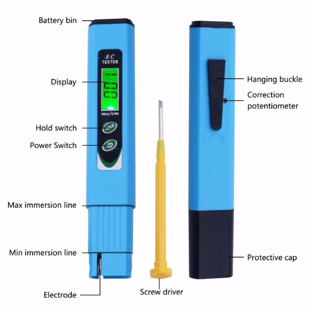Eagletech EC Meter Tester EC-963 LED Digital Hydroponics for Swimming Pool Aquarium with ATC Conductivity Water Quality Monitor