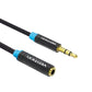 Vention TRS 3.5mm Male to 3.5mm Female Cotton Braided 3-Meters Gold Plated (VAB-B06) Stereo Audio Extension Cable for Amplifiers, Sound Box, Laptops, Smartphones