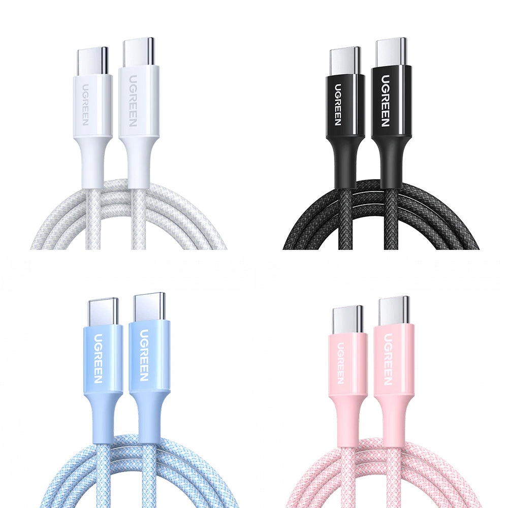 UGREEN L501/L5021M-2M USB-C to USB-C 3A/5A 60W-100W PD Fast Charging Braided Cable