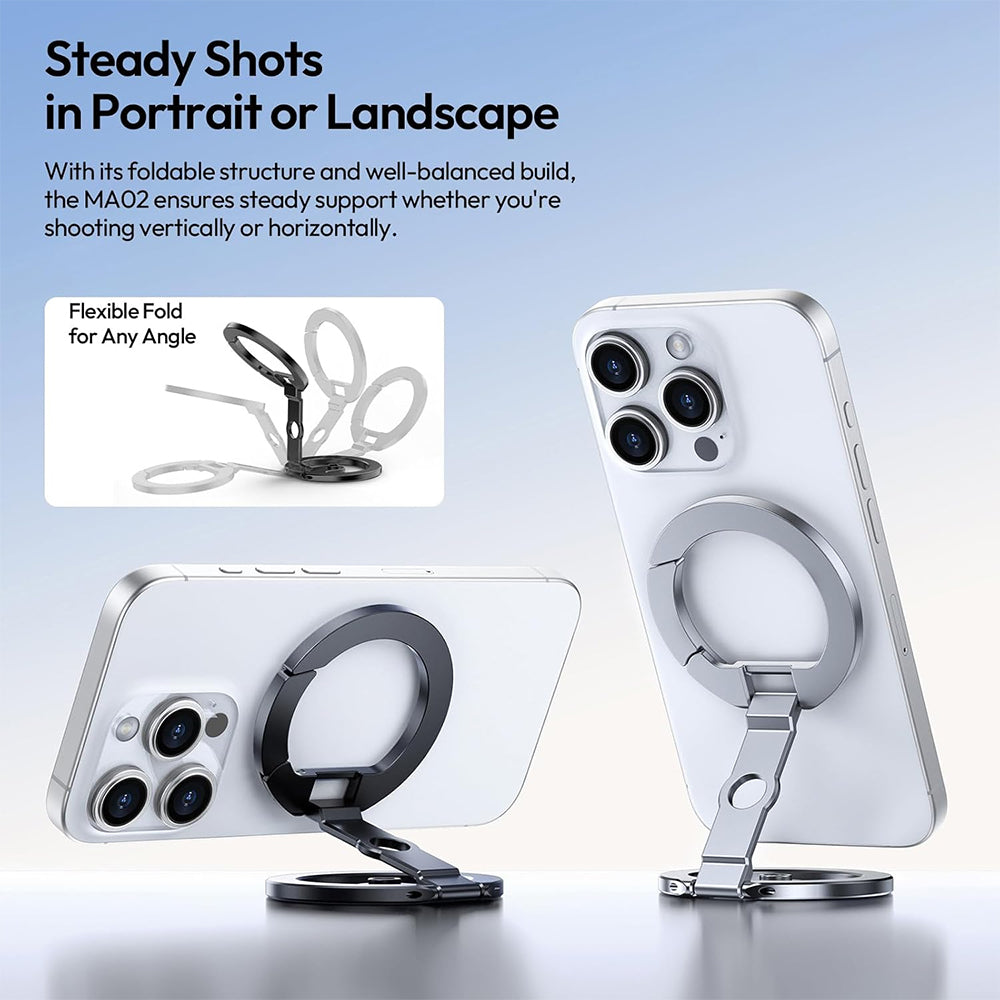 Ulanzi MA02 MagLock Dual Magnetic Phone Stand | Black / Silver