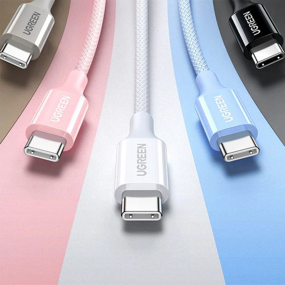 UGREEN L501/L5021M-2M USB-C to USB-C 3A/5A 60W-100W PD Fast Charging Braided Cable