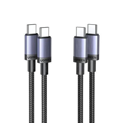 UGREEN 0.5m 1m 2m 3m USB-C to USB-C Male PD 240W Fast Charging Cable Nylon Braided Cord for Smartphones and Other Devices