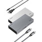 ORICO 11-in-1 Thunderbolt 3 40Gbps Type-C Docking Station with Dual-Bay M.2 NVMe SATA SSD Enclosure, DP 8K@30Hz Video Converter, RJ45 1000Mbps, USB-C/A Hub 10Gbps, PD 60W, 3.5mm Audio/Mic - Supports Windows & macOS PCs, Computers, Laptops