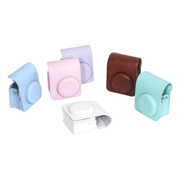 Pikxi Instax Mini 13 Camera Bag PU Leather Protective Case with Adjustable Shoulder Strap | BMS13