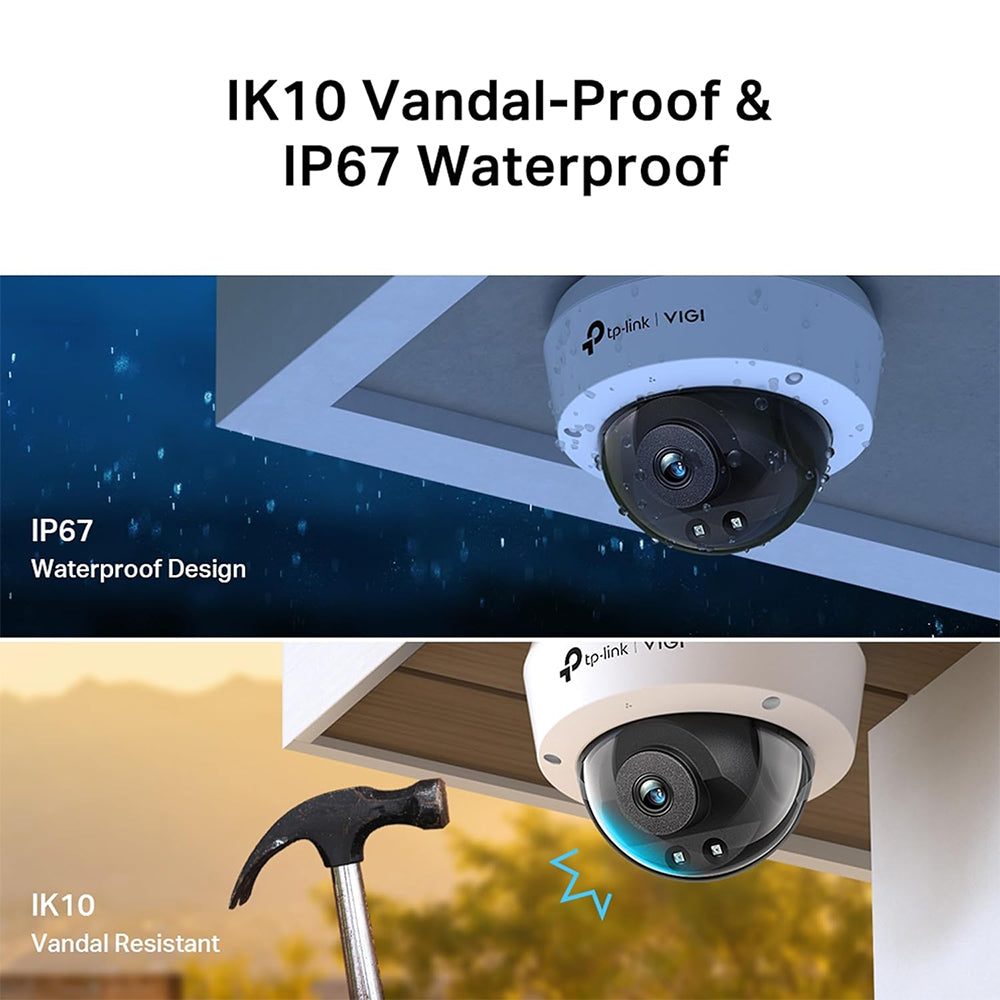 TP-Link VIGI C220I 2.8MM / 4MM 2MP Full HD IR Dome Network CCTV Camera