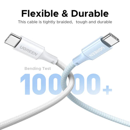 UGREEN L501/L5021M-2M USB-C to USB-C 3A/5A 60W-100W PD Fast Charging Braided Cable