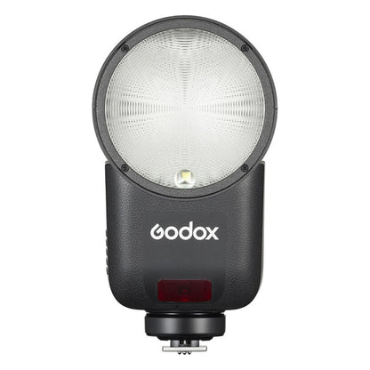 Godox V1 mid Round Head On-Camera Flash for C/S/F TTL Cameras with Up to 650 Full-Power Flashes