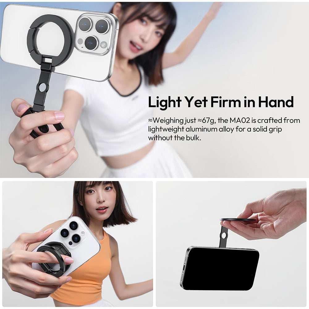 Ulanzi MA02 MagLock Dual Magnetic Phone Stand | Black / Silver