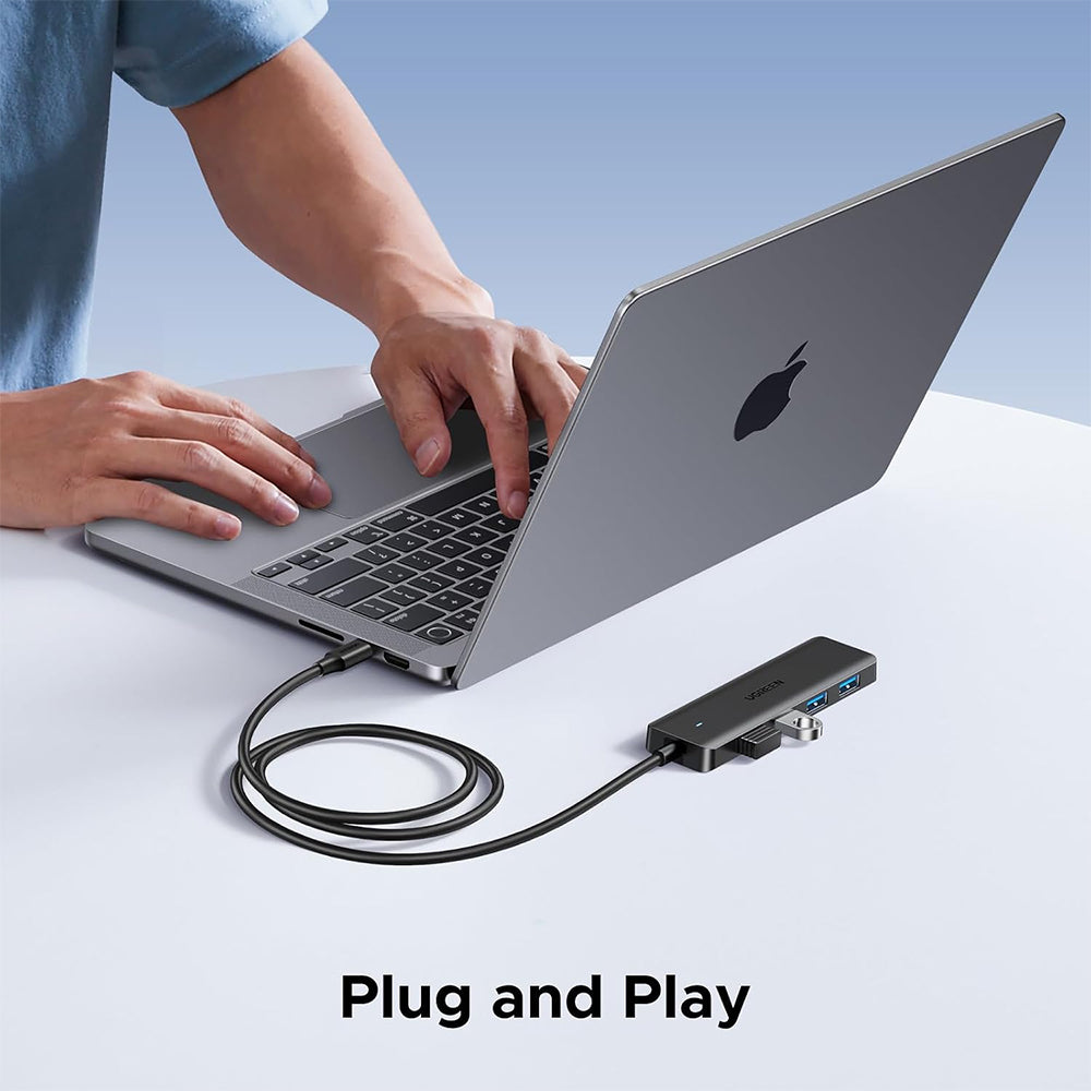 UGREEN 4-Port USB 3.2 Gen 1 Hub with 4 USB-A Ports, Up to 5Gbps High-Speed Data Transfer