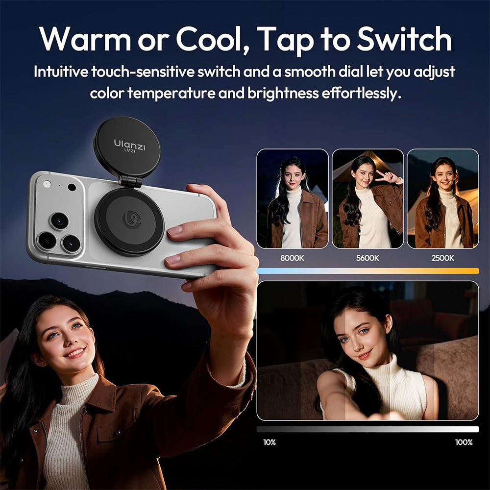 ULANZI LM21 Magnetic Fill Light | Black / White