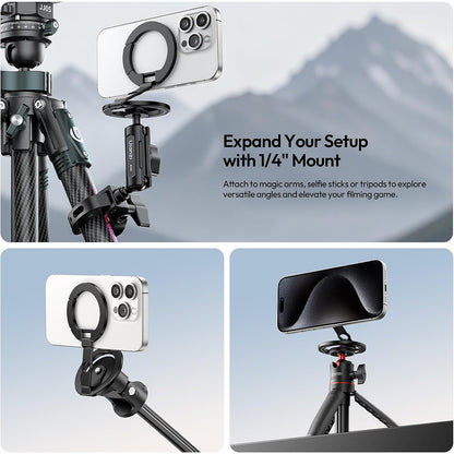 Ulanzi MA02 MagLock Dual Magnetic Phone Stand | Black / Silver