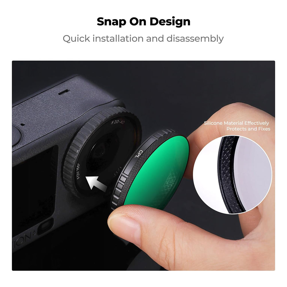 K&F Concept Snap-On Filter Set for DJI Osmo Action 6