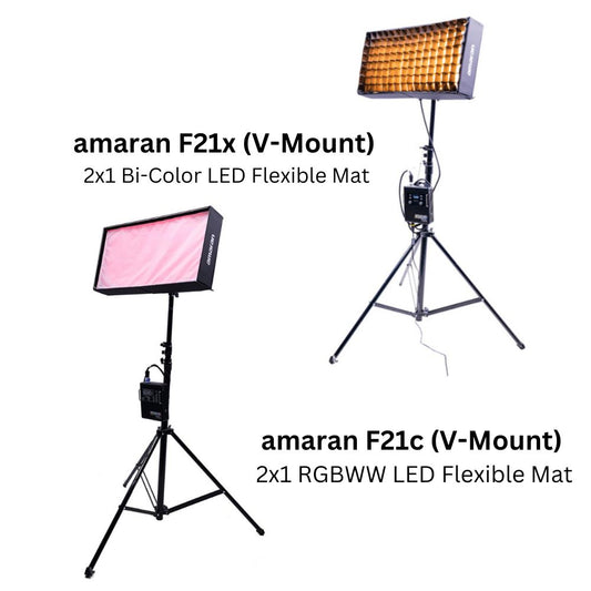 Aputure Amaran F21x Bi-Color / F21c RGB 60x30cm Rectangular Flexible LED Light Mat with Softbox Frame and Control Box with V-Mount Battery Plate for Photography Video Vlogging Live Streaming and Film Production Studio Lighting Equipment