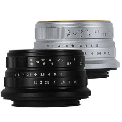 7Artisans 25mm F/1.8 APS-C Format M43 Micro Four Thirds Mount Compact Portrait Prime Lens MF Manual Focus for Mirrorless Cameras | Black Silver