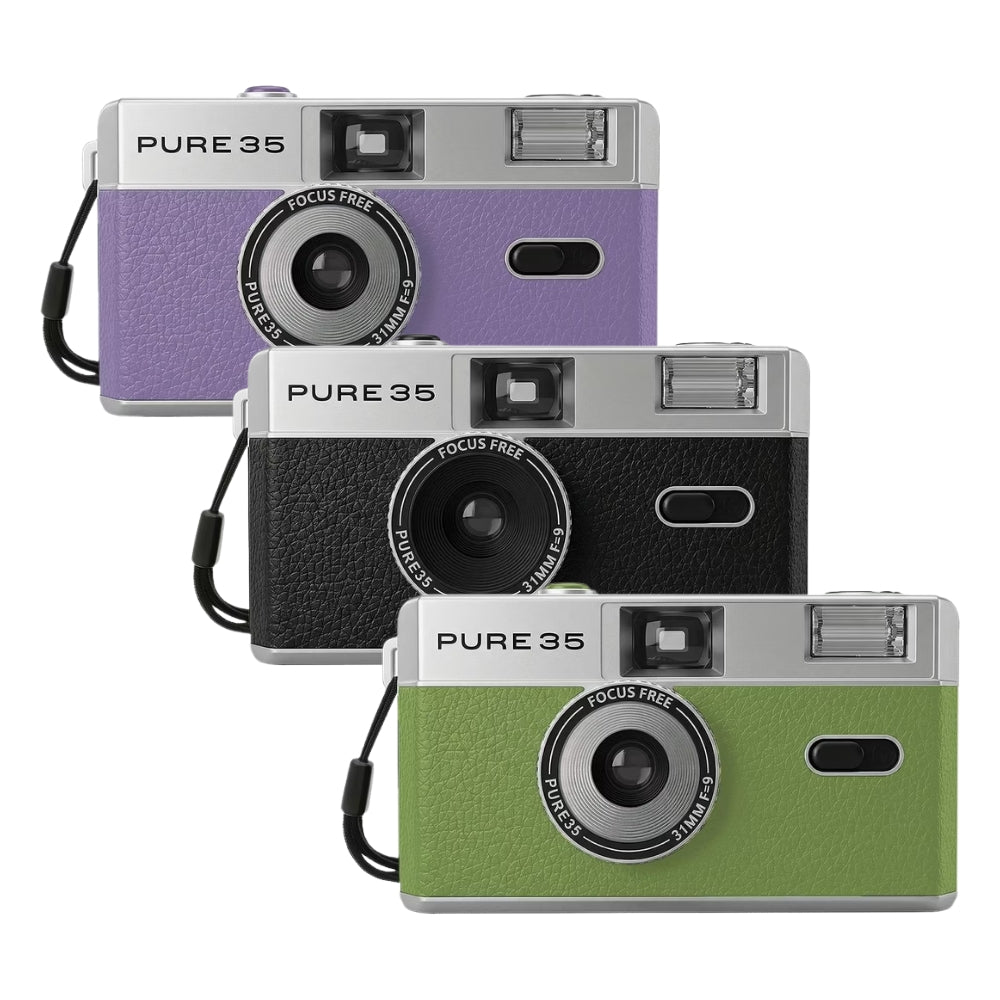 KODAK PURE35 Reloadable 35mm Point & Shoot Film Camera with Built-In Flash, Focus-Free Lens & Manual Film Winder