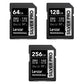 Lexar Professional 256GB 128GB 64GB Silver Pro SDXC UHS-II Memory Card V60 Class 10 U3 with Max 280MB/s Read Speed for Videography and Photography