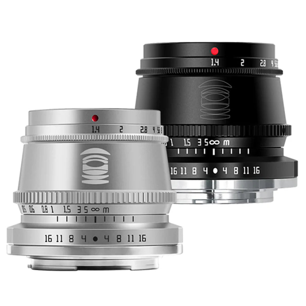 TTArtisan 35mm F/1.4 APS-C Format Leica L Mount Prime Lens Large Aperture Sonnar Optical Design Full Metal Body, MF Manual Focus, 11" Focus Distance, Clicked Aperture Ring for Smooth Bokeh & Low Light Photography | Black, Silver