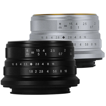 7Artisans 25mm F/1.8 APS-C Format Fujifilm X Mount Compact Portrait Prime Lens MF Manual Focus for Mirrorless Cameras | Black Silver