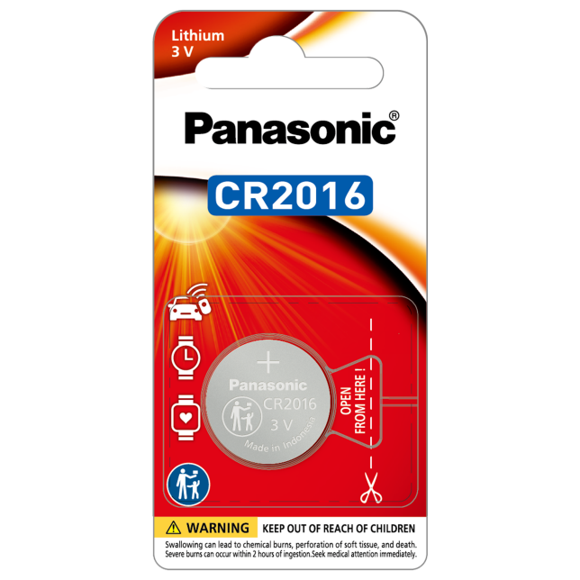 [CLEARANCE] Panasonic CR2016 ECR2016 2016 Lithium Coin Cell Button Battery 3V