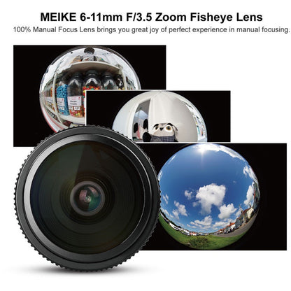 [CLEARANCE] Meike 6-11mm f/3.5 Wide Angle Fisheye Manual Focus Lens for Nikon N1-Mount Mirrorless Cameras