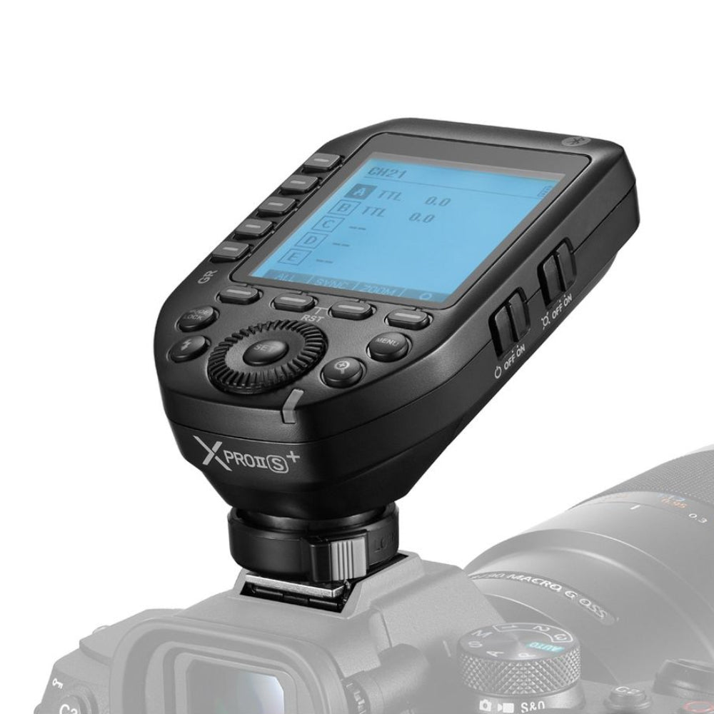 Godox XPRO-S XPROII-S XPROII-S+ TTL 2.4Ghz Wireless Flash Trigger Transmitter with Autoflash and Max 328ft Range, Sekonic L-858 & TCM Function, Mobile App Control and Multi ID Access Settings for DSLR and Mirrorless Camera | JG Superstore