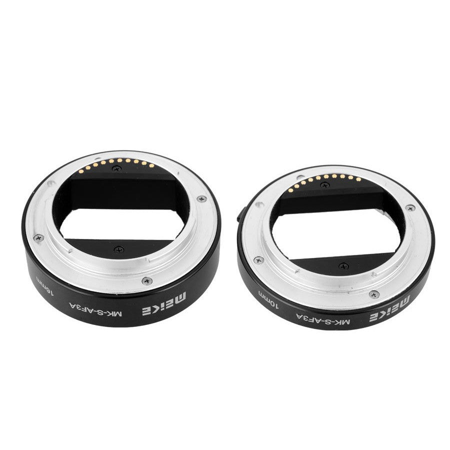 Meike MK-S-AF3A Metal Auto Focus Macro Extension Tube 10mm 16mm for Sony Mirrorless Camera Lenses (E-Mount)