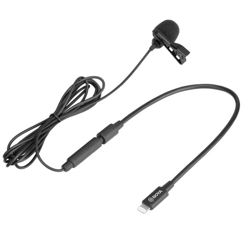 [CLEARANCE] Boya BY-M2 Lavalier Microphone for IOS Apple 11 Pro Max XS Max XR 8 7 Plus iPad 6 5 Pro Air mini 4 3 2 iPod Touch 3.5mm to Lightning