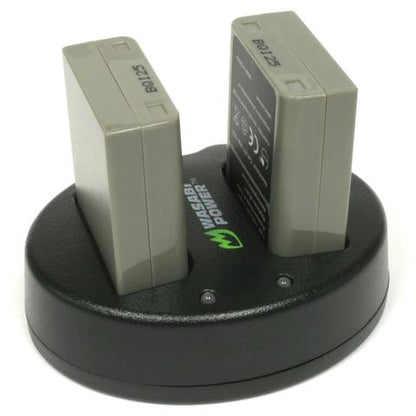 Wasabi Power Battery for Olympus BLN-1, BCN-1 (2-Pack) and Dual USB Charger and for Olympus OM-D E-M1, E-M5, PEN E-P5