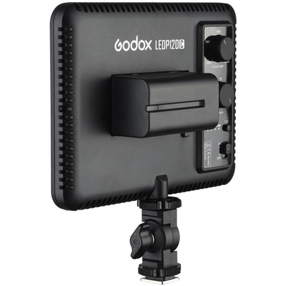 Godox LEDP120C Ultra-Thin 12W Dimmable LED Video Light Panel On-Camera Lamp 3200K-5600K Bi-Color Temperature with Hot Shoe Adapter