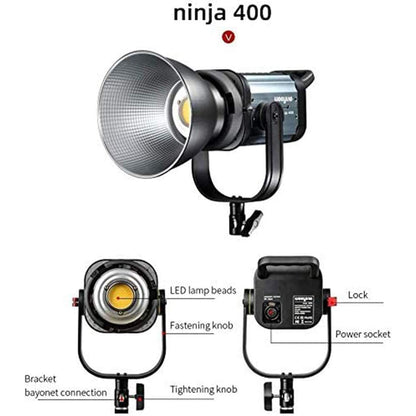 Viltrox Weeylite Ninja 400 150W Bi-Color 2500K-8500K LCD Panel LED Video Light Output Bowens Mount Studio Light App Control