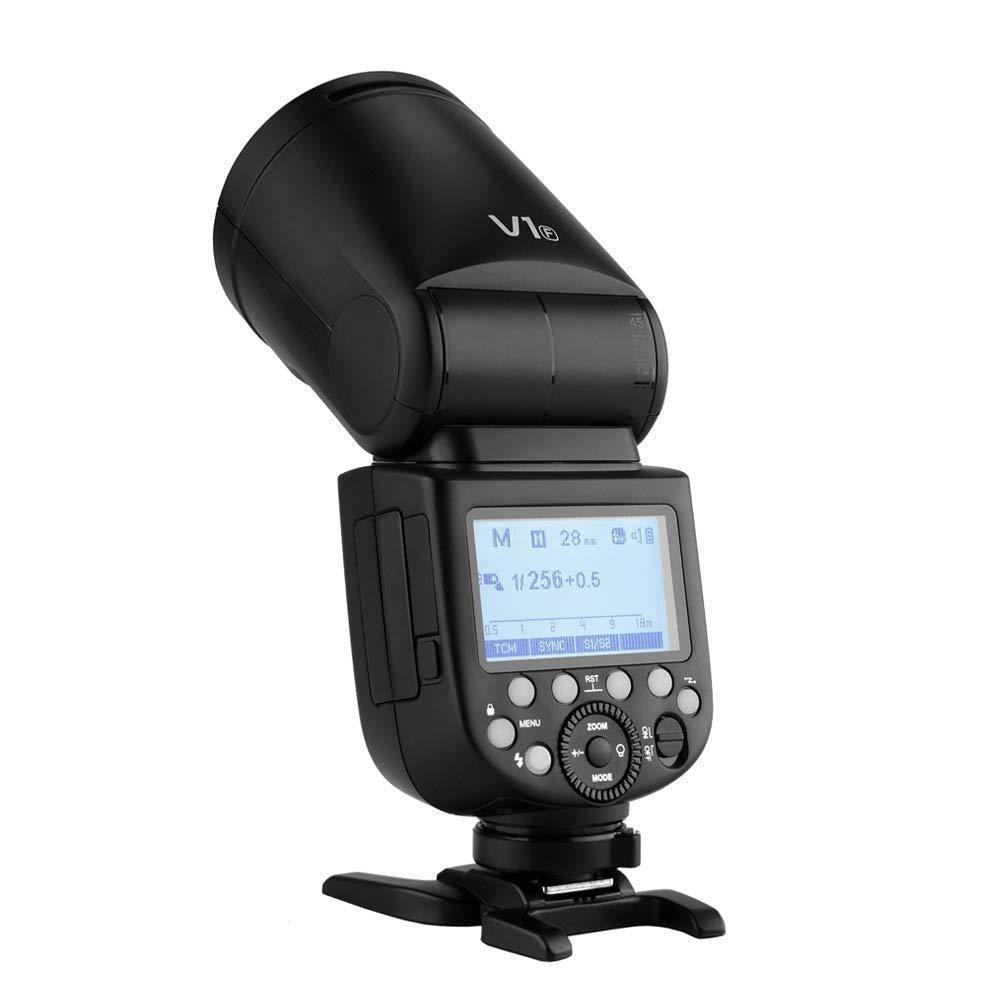 Godox V1 F V1Pro F Flash Speedlight TTL for FUJIFILM Camera with 76Ws Power Output, 2.4G Wireless Radio System, Built-In Modeling Lamp, Rechargeable Li-Ion Battery, Tilting & Rotating Round Head with Magnetic Modifier Mount for Photography