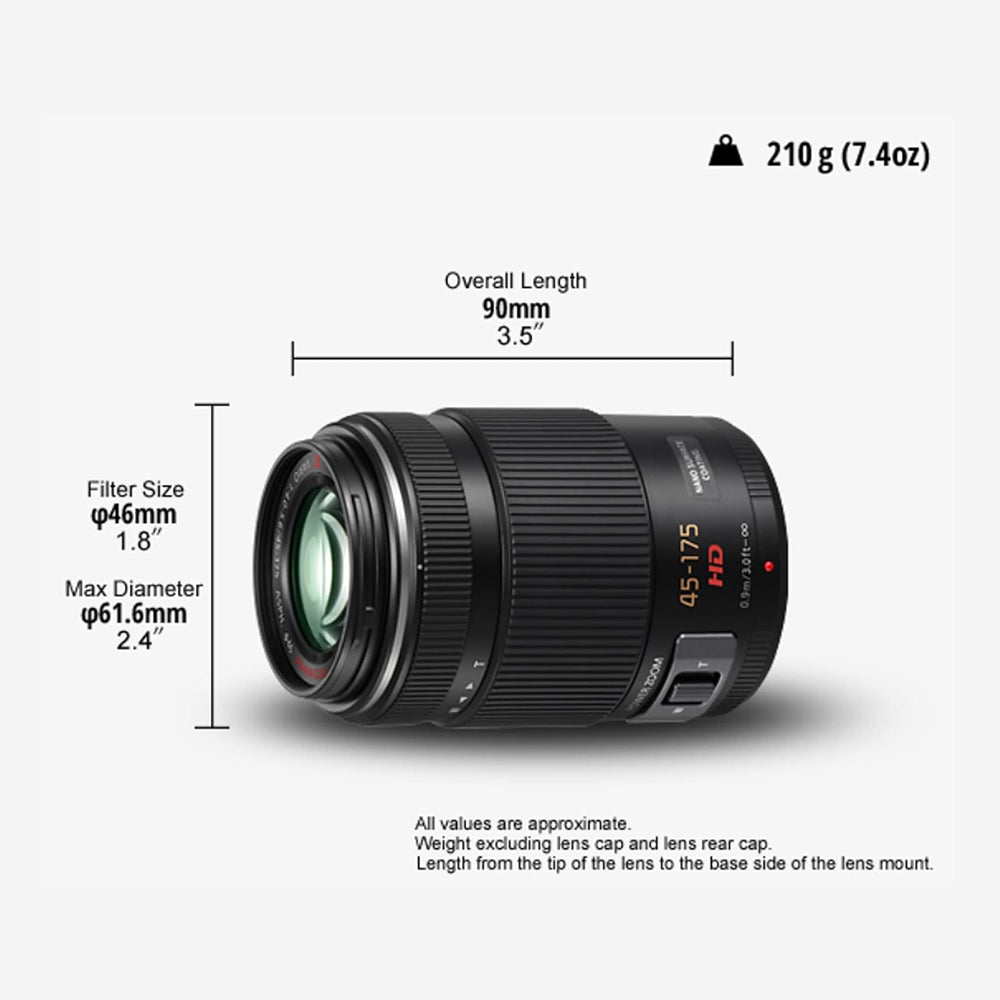 Panasonic Lumix G X Vario PZ 45-175mm f/4-5.6 ASPH. POWER O.I.S. Lens