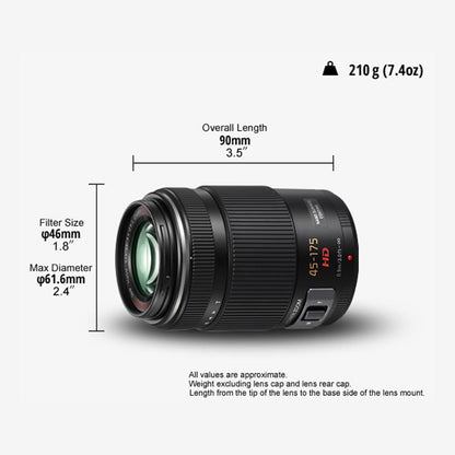 Panasonic Lumix G X Vario PZ 45-175mm f/4-5.6 ASPH. POWER O.I.S. Lens