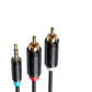 Vention TRS 3.5MM Male to Dual RCA Male 10-Meters Gold Plated (BCL) Audio Cable for Amplifiers, Laptops, Speakers, Mixers