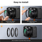 K&F Concept 42 to 49mm Nano-X Filter Adapter Ring for Ricoh GR IIIx III II Camera Series with Lens Cap Aluminum Alloy