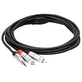 Hosa Technology REAN 3.5mm TRS to Dual RCA Pro Stereo Breakout Cable (6')