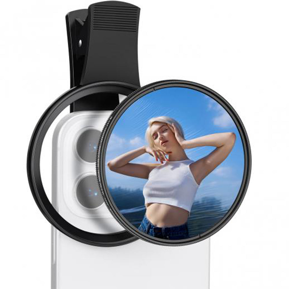 K&F Concept ND2 4 8 16 32 Neutral Density / CPL Circular Polarizer / Black Diffusion Mist Lens Filter + Smartphone Clamp Kit, 18 Anti-Reflector Layers, Compatible with 67mm Threads