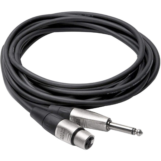 Hosa Technology HXP-003 Unbalanced 1/4 TS Male to 3-Pin XLR Female Audio Cable (3')