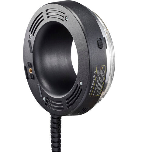 Godox R2400 Ring Flash Head for P2400 Battery Pack with 2400W Power Range, 5800-200K CCT Color Temperature, Built-in LED Light, 64 Guide Number and Umbrella & Foldable Bracket for Fashion, Portrait, Macro Photography